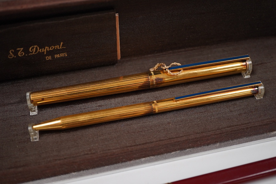 Cartier and Dupont pens and ball pens